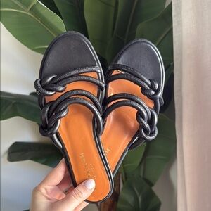 Derek Lam Faz Knot Slide Black Women's Sandals Size 36